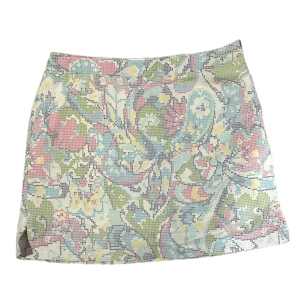 Greg Norman Women’s Pixel Rainbow Golf Skirt | Size 12